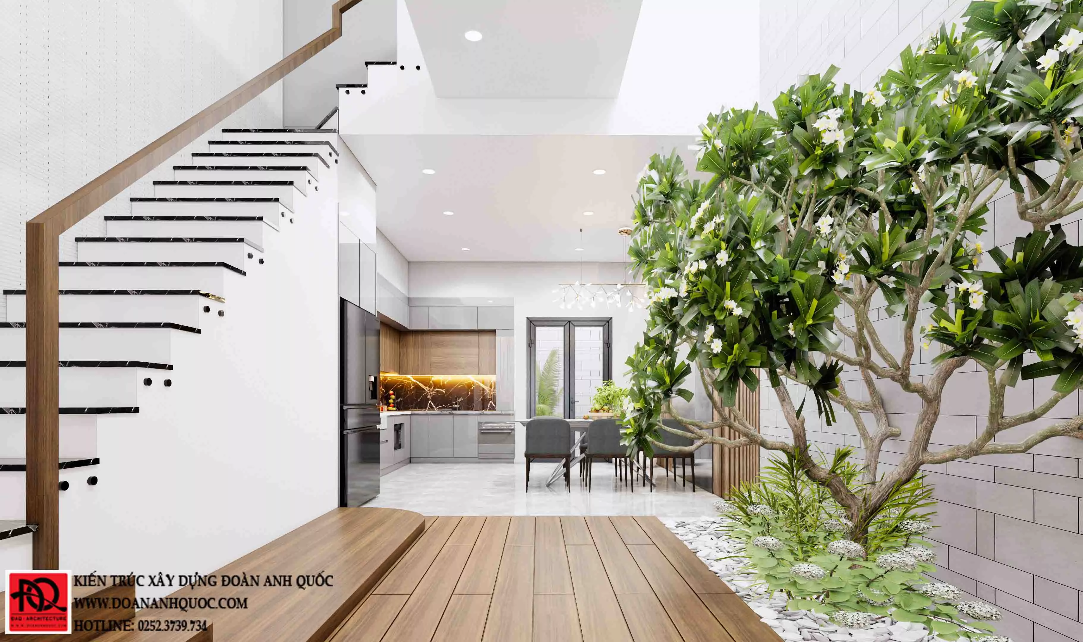 Thiết kế nội thất Phan Thiết mẫu nhà phố hiện đại 3 tầng 